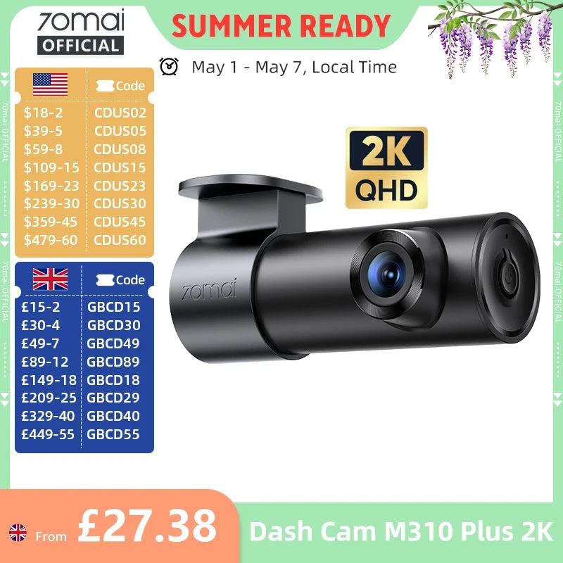 70mai M310 Plus Dash Cam