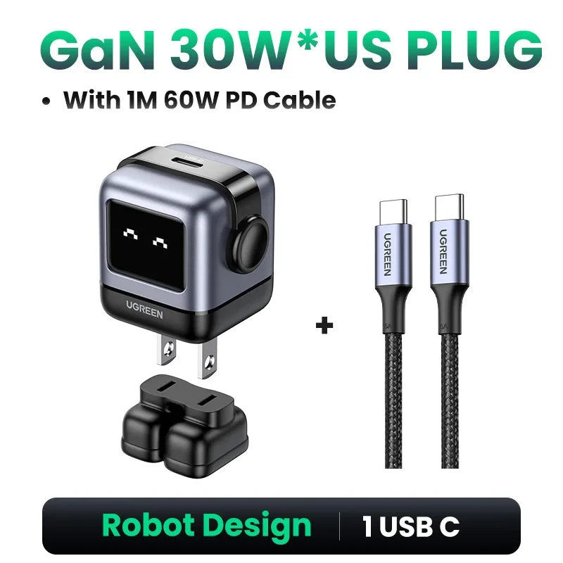 UGREEN 65W GaN Charger Robot Design