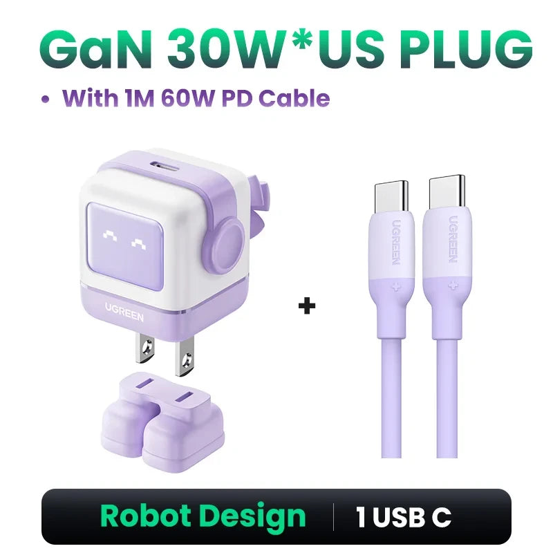 UGREEN 65W GaN Charger Robot Design