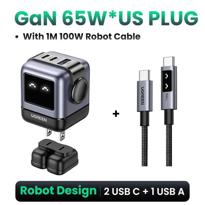 UGREEN 65W GaN Charger Robot Design