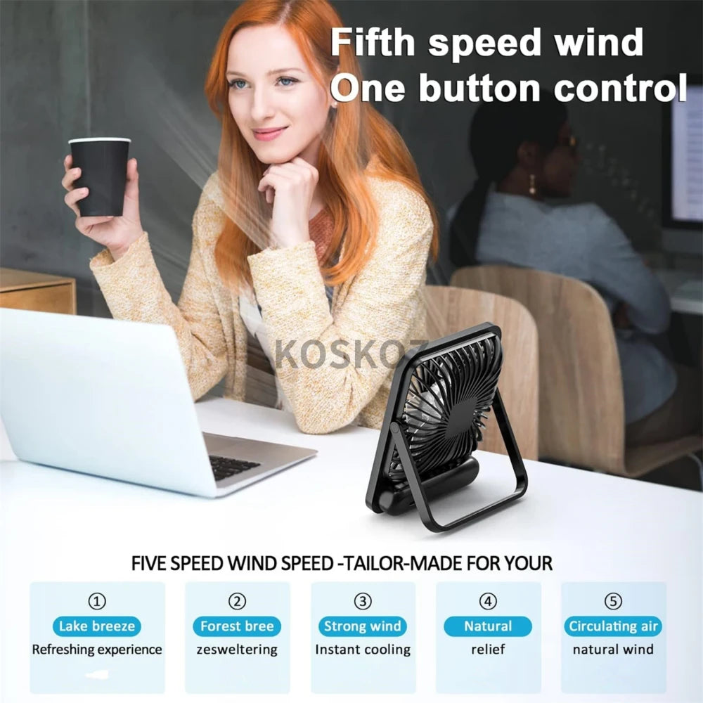 USB Rechargeable Desk Fan