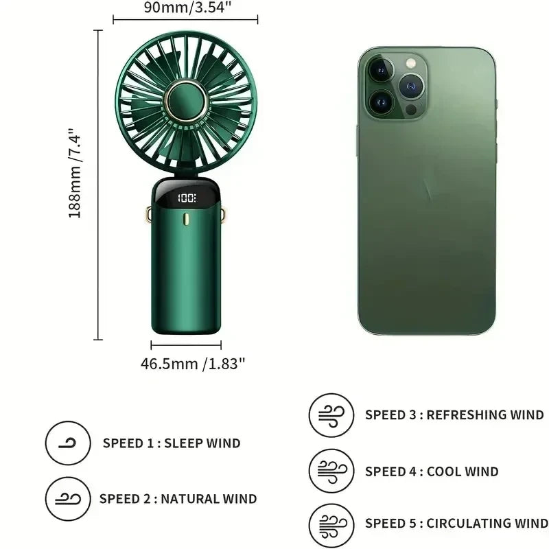 Portable LED Digital Fan