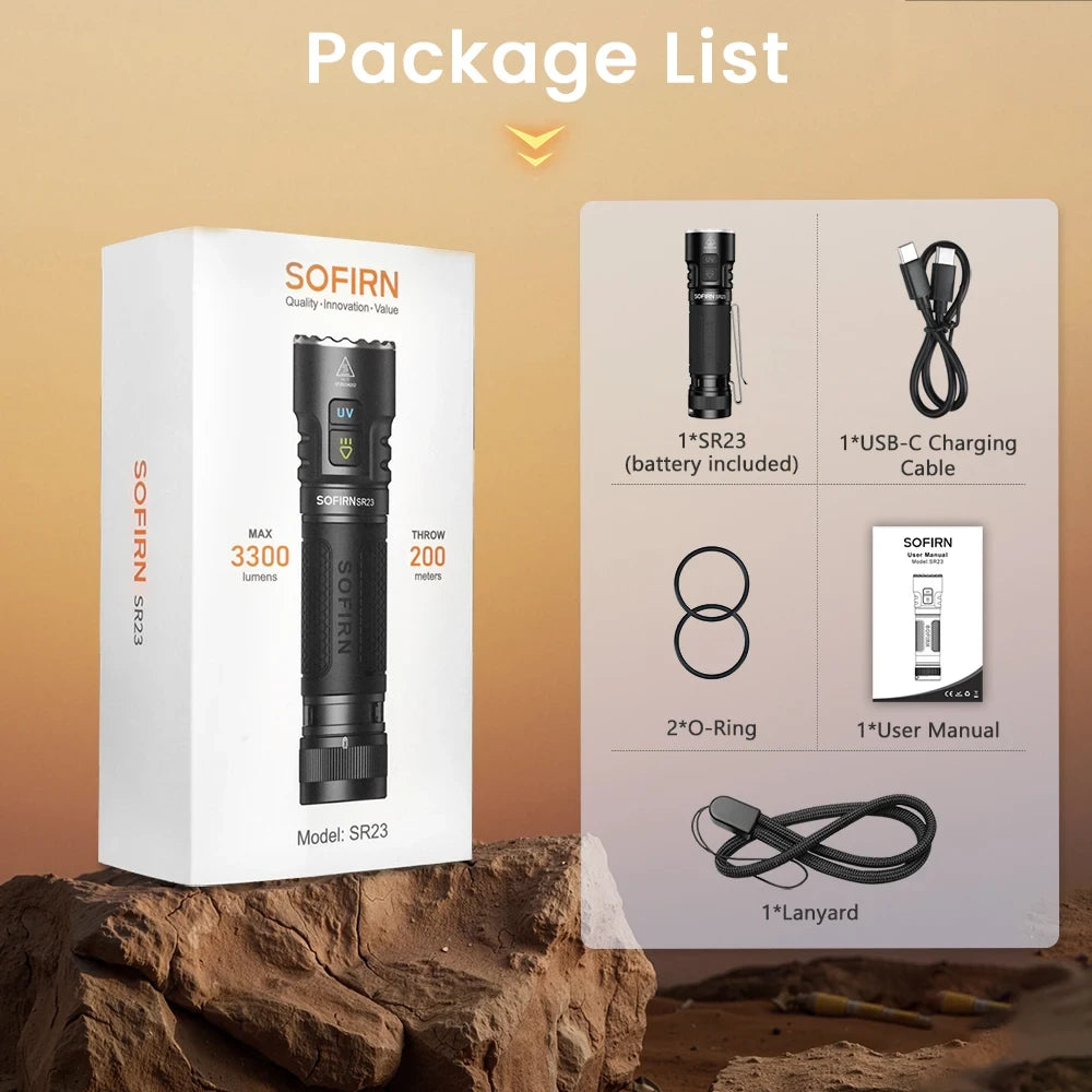 SOFIRN SR23 3300LM Flashlight